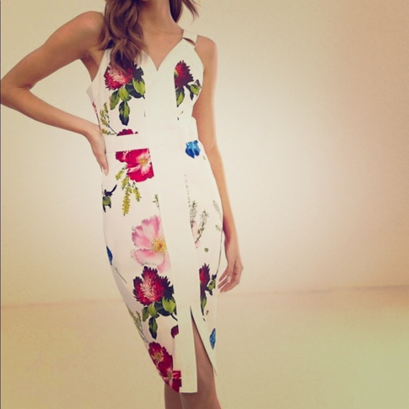 Ted Baker Floral Bodycon - Picture 1 of 6